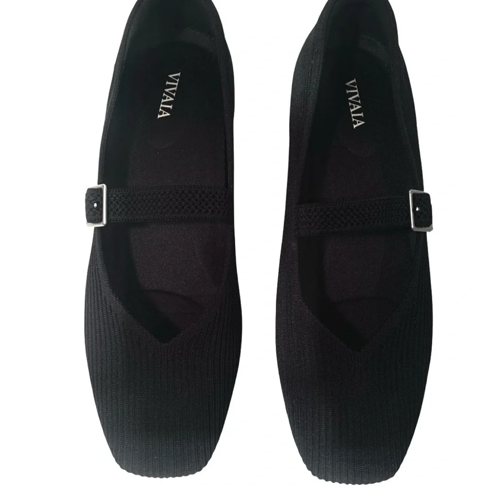 VIVAIA Margot Mary-Jane Square-Toe Ballet Flats - Picture 2 of 2